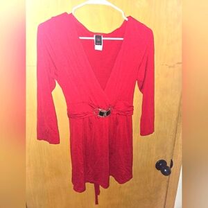 Large Red Wrapper Shirt